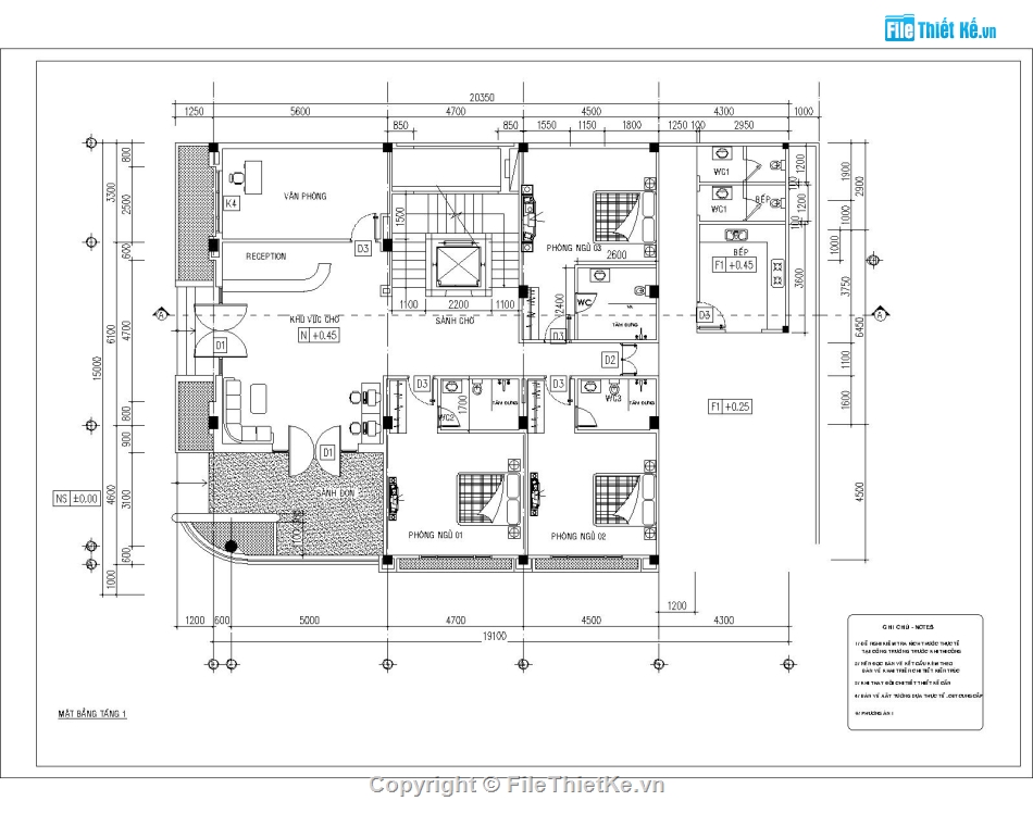 thiết kế khách sạn,Hồ sơ thiết kế,bản vẽ khách sạn,khách sạn 5 tầng,file cad khách sạn 5 tầng